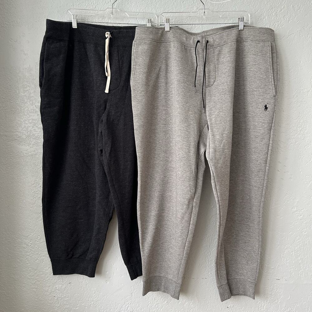 POLO Ralph Lauren Taper Sweatpants Men’s 4XB Big Solid Gray Casual Comfort